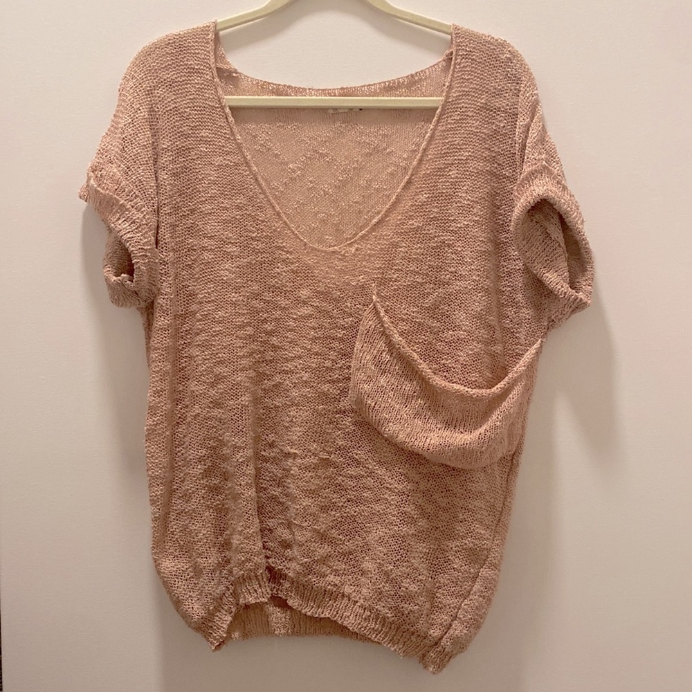 YDE Slouch Knit Top, Rose/ Dusty/ Blush Pink, M